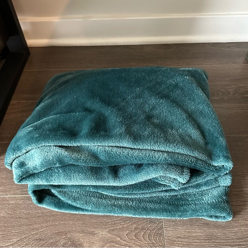 Target Plush Teal Throw Blanket